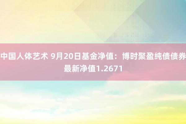 中国人体艺术 9月20日基金净值：博时聚盈纯债债券最新净值1.2671