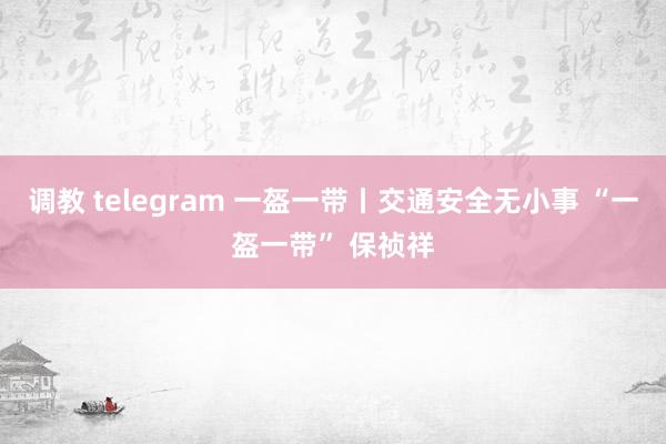 调教 telegram 一盔一带丨交通安全无小事 “一盔一带” 保祯祥