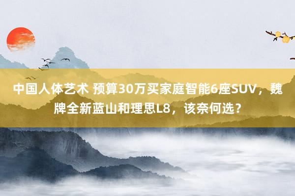 中国人体艺术 预算30万买家庭智能6座SUV，魏牌全新蓝山和理思L8，该奈何选？