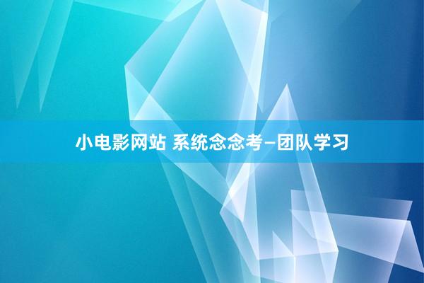 小电影网站 系统念念考—团队学习