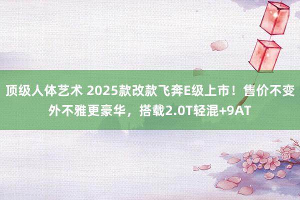 顶级人体艺术 2025款改款飞奔E级上市！售价不变外不雅更豪华，搭载2.0T轻混+9AT