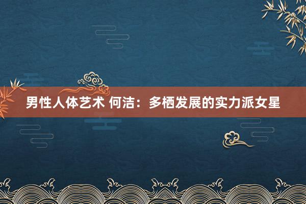 男性人体艺术 何洁：多栖发展的实力派女星
