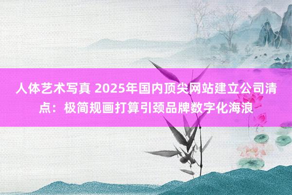 人体艺术写真 2025年国内顶尖网站建立公司清点：极简规画打算引颈品牌数字化海浪