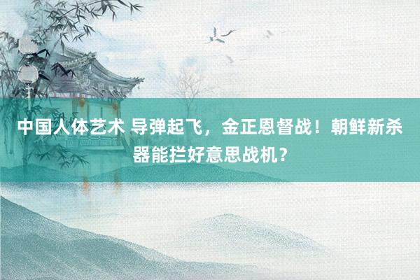 中国人体艺术 导弹起飞，金正恩督战！朝鲜新杀器能拦好意思战机？
