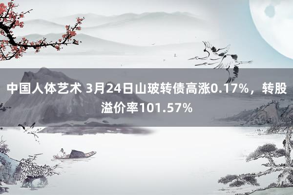 中国人体艺术 3月24日山玻转债高涨0.17%，转股溢价率101.57%