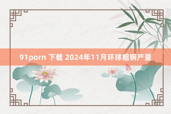 91porn 下载 2024年11月环球粗钢产量