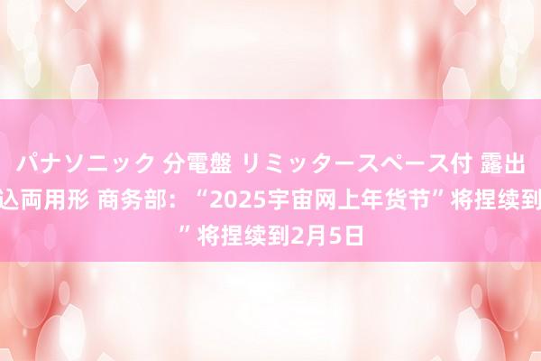 パナソニック 分電盤 リミッタースペース付 露出・半埋込両用形 商务部：“2025宇宙网上年货节”将捏续到2月5日