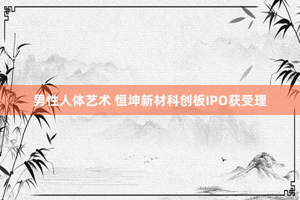 男性人体艺术 恒坤新材科创板IPO获受理