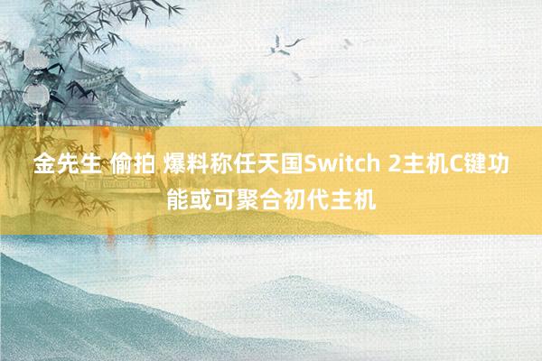 金先生 偷拍 爆料称任天国Switch 2主机C键功能或可聚合初代主机