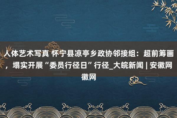 人体艺术写真 怀宁县凉亭乡政协邻接组：超前筹画，塌实开展“委员行径日”行径_大皖新闻 | 安徽网