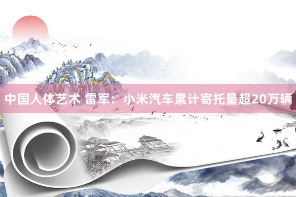 中国人体艺术 雷军：小米汽车累计寄托量超20万辆