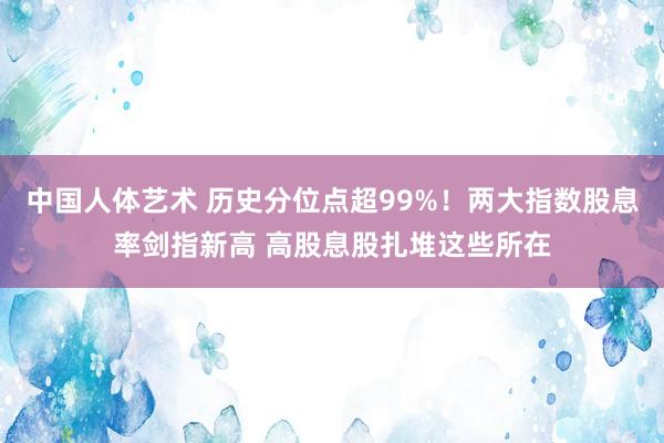中国人体艺术 历史分位点超99%！两大指数股息率剑指新高 高股息股扎堆这些所在