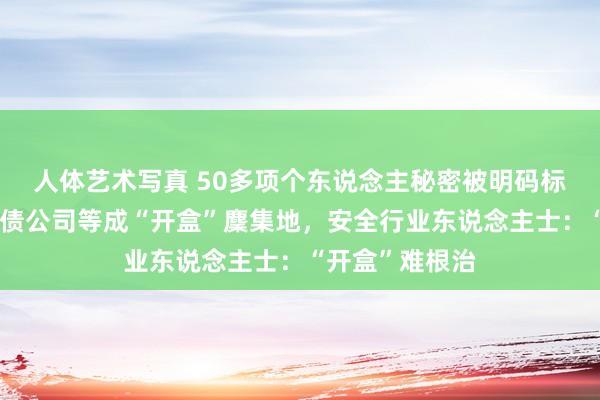 人体艺术写真 50多项个东说念主秘密被明码标价，饭圈、催债公司等成“开盒”麇集地，安全行业东说念主士：“开盒”难根治