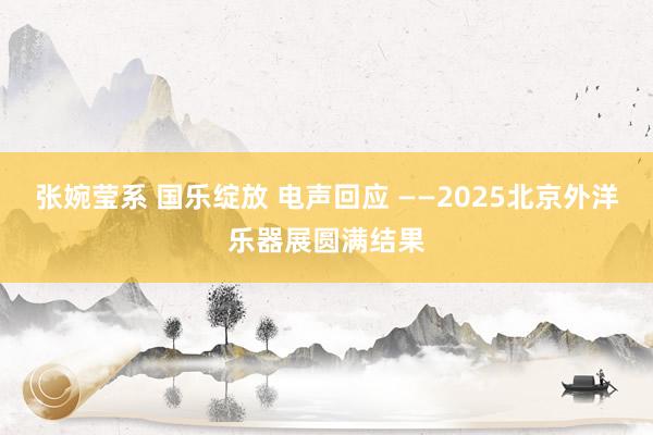 张婉莹系 国乐绽放 电声回应 ——2025北京外洋乐器展圆满结果